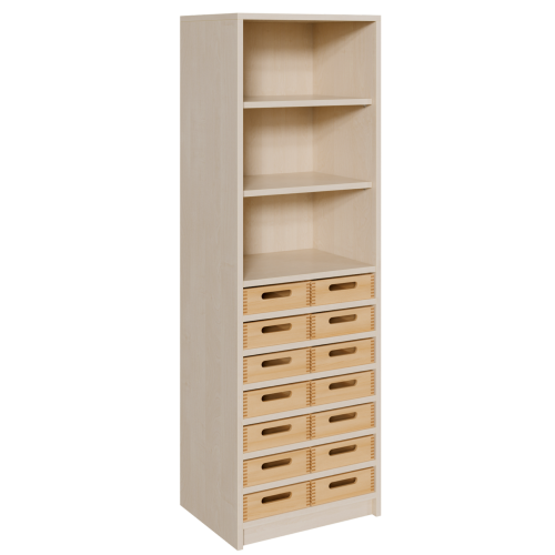 Produkt Bild Korpus-Regal mit flachen Materialk&auml;sten und offenen F&auml;chern 5216 063 00