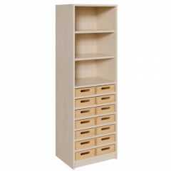 Produktbild Korpus-Regal mit flachen Materialk&auml;sten und offenen F&auml;chern 5216 063 00