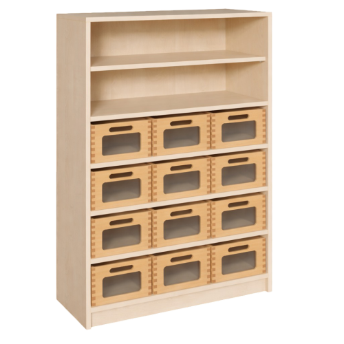 Produkt Bild Korpus-Regal mit Materialk&auml;sten und offenen F&auml;chern 0212 065 00