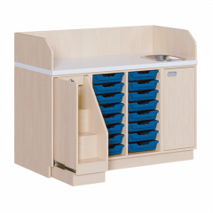 Produktbild Wickelkommode, dreireihig zuz&uuml;glich Waschbecken 