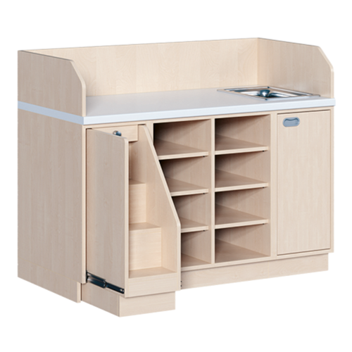 Produkt Bild Wickelkommode, dreireihig zuz&uuml;glich Waschbecken 