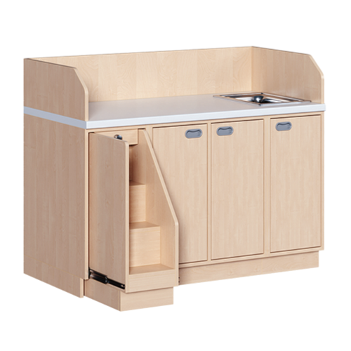 Produkt Bild Wickelkommode, dreireihig zuz&uuml;glich Waschbecken 