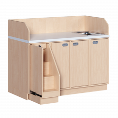 Produktbild Wickelkommode, dreireihig zuz&uuml;glich Waschbecken 