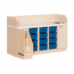 Produktbild Wickelkommode, vierreihig zuz&uuml;glich Waschbecken 
