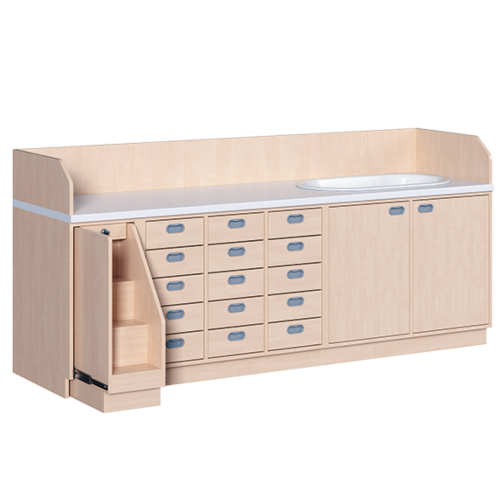 Produkt Bild Wickelkommode, vierreihig zuz&uuml;glich Badewanne 