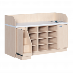 Produktbild Wickelkommode, vierreihig zuz&uuml;glich Waschbecken 