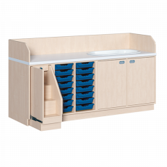 Produktbild Wickelkommode, dreireihig zuz&uuml;glich Badewanne 