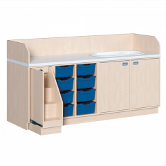 Produktbild Wickelkommode, dreireihig zuz&uuml;glich Badewanne 
