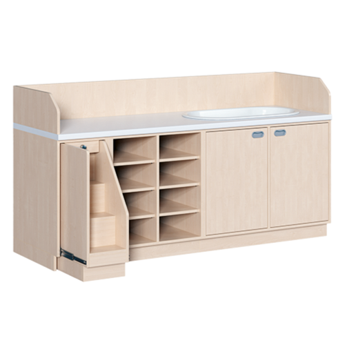 Produkt Bild Wickelkommode, dreireihig zuz&uuml;glich Badewanne 