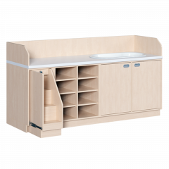 Produktbild Wickelkommode, dreireihig zuz&uuml;glich Badewanne 