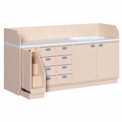 Produktbild Wickelkommode, dreireihig zuz&uuml;glich Badewanne 