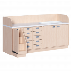 Produktbild Wickelkommode, dreireihig zuz&uuml;glich Badewanne 
