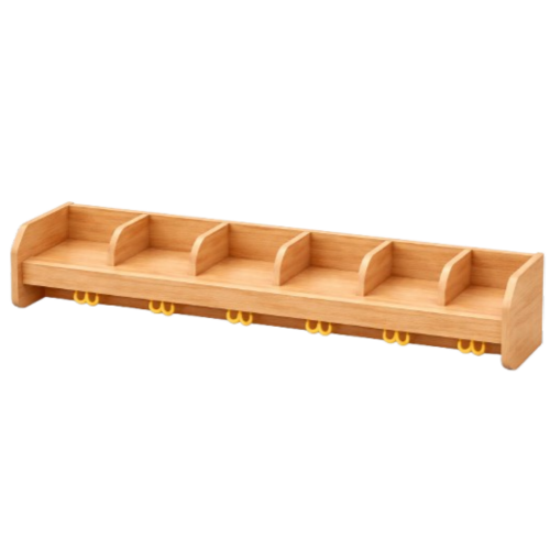 Produkt Bild Garderobenablage mit vorderer Bilderleiste, Fachtrennern und Haken 