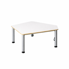 Produktbild Fahrbarer F&uuml;nfecktisch mit Melaminharzbeschichtung 