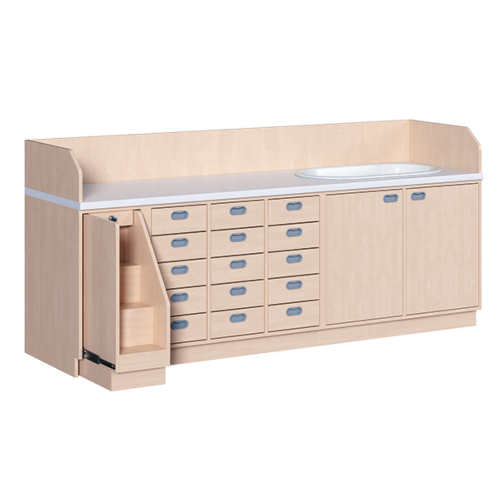 Produkt Bild Wickelkommode, vierreihig zuz&uuml;glich Badewanne WIC 4-11 9 B