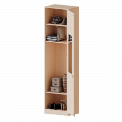 Produktbild Garderobenschrank mit Spiegel und Garderobenstange, 6 Ordnerh&ouml;hen - Serie evo180 T6066KRE