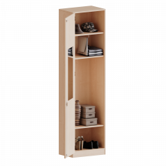 Produktbild Garderobenschrank mit Spiegel und Garderobenstange, 6 Ordnerh&ouml;hen - Serie evo180 T6066KLI