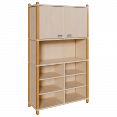 Produktbild Stollen-Kombischrank mit oberer Doppelt&uuml;r und unterem Regalteil 