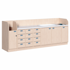 Produktbild Wickelkommode, vierreihig zuz&uuml;glich Badewanne und Waschbecken 