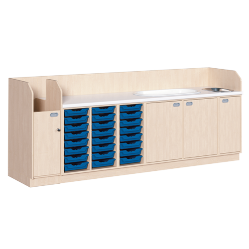 Produkt Bild Wickelkommode, vierreihig zuz&uuml;glich Badewanne und Waschbecken 