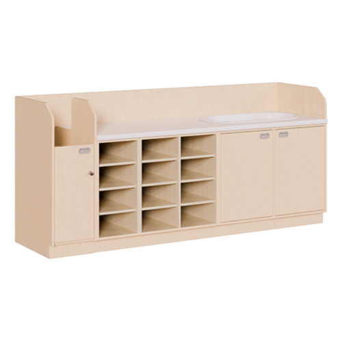 Produkt Bild Wickelkommode, vierreihig zuz&uuml;glich Badewanne 