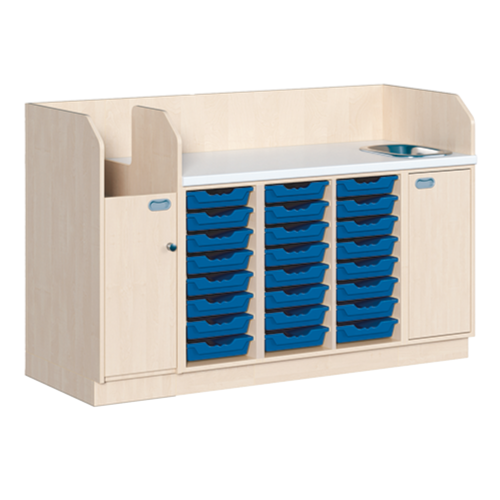 Produkt Bild Wickelkommode, vierreihig zuz&uuml;glich Waschbecken 