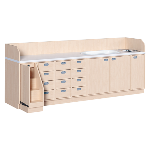 Produkt Bild Wickelkommode, vierreihig zuz&uuml;glich Badewanne und Waschbecken 