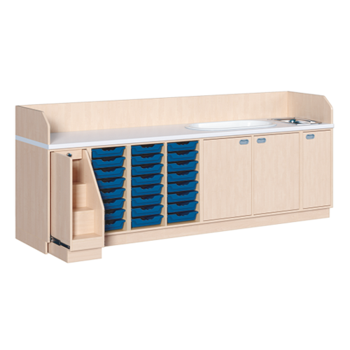 Produkt Bild Wickelkommode, vierreihig zuz&uuml;glich Badewanne und Waschbecken 