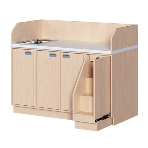 Produkt Bild Wickelkommode, dreireihig zuz&uuml;glich Waschbecken WIC 3-23 7 W
