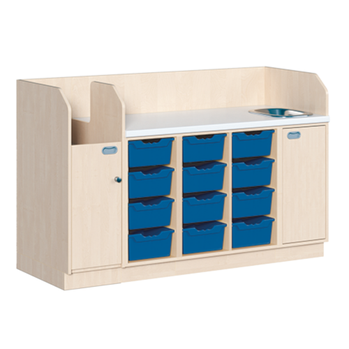 Produkt Bild Wickelkommode, vierreihig zuz&uuml;glich Waschbecken WIC 4-15 9 W