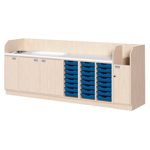 Produkt Bild Wickelkommode, vierreihig zuz&uuml;glich Badewanne und Waschbecken WIC 4-14 9BW