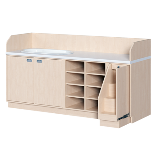 Produkt Bild Wickelkommode, dreireihig zuz&uuml;glich Badewanne WIC 3-21 9 B