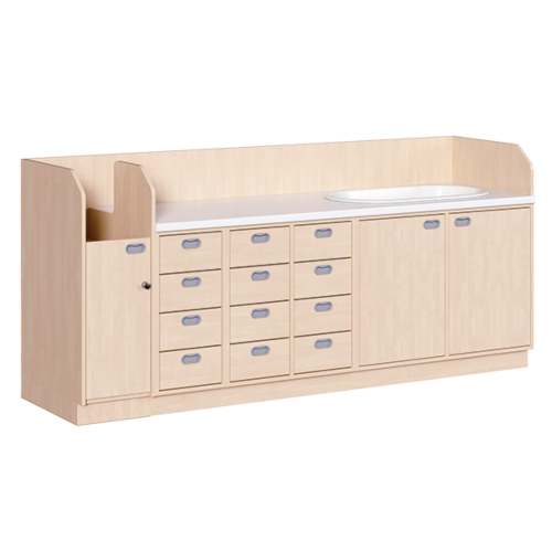 Produkt Bild Wickelkommode, vierreihig zuz&uuml;glich Badewanne WIC 4-21 9 B