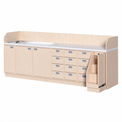 Produktbild Wickelkommode, vierreihig zuz&uuml;glich Badewanne und Waschbecken WIC 4-10 9BW