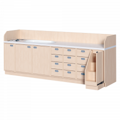 Produktbild Wickelkommode, vierreihig zuz&uuml;glich Badewanne und Waschbecken WIC 4-10 7BW
