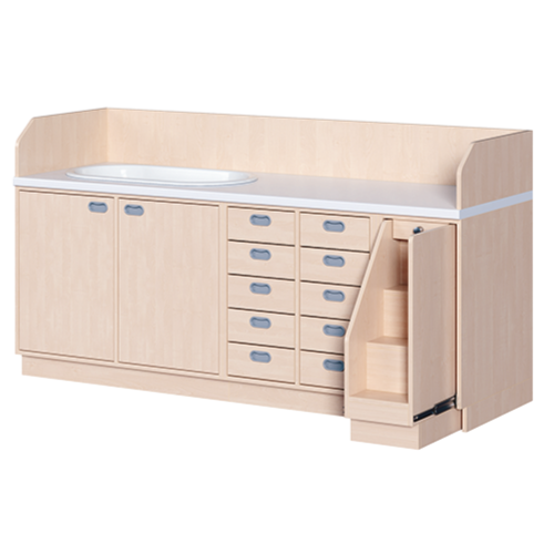 Produkt Bild Wickelkommode, dreireihig zuz&uuml;glich Badewanne WIC 3-27 9 B