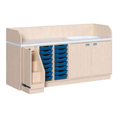Produkt Bild Wickelkommode, dreireihig zuz&uuml;glich Badewanne WIC 3-16 9 B