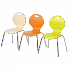 Produktbild Stuhl IRON mit farbiger Sitzschale 