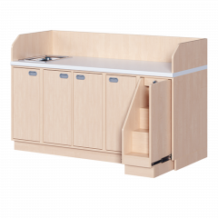 Produktbild Wickelkommode, vierreihig zuz&uuml;glich Waschbecken WIC 4-08 7 W