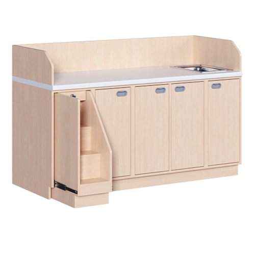 Produkt Bild Wickelkommode, vierreihig zuz&uuml;glich Waschbecken WIC 4-07 9 W