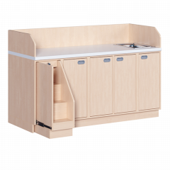 Produktbild Wickelkommode, vierreihig zuz&uuml;glich Waschbecken WIC 4-07 9 W