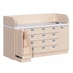 Produktbild Wickelkommode, vierreihig zuz&uuml;glich Waschbecken WIC 4-09 9 W
