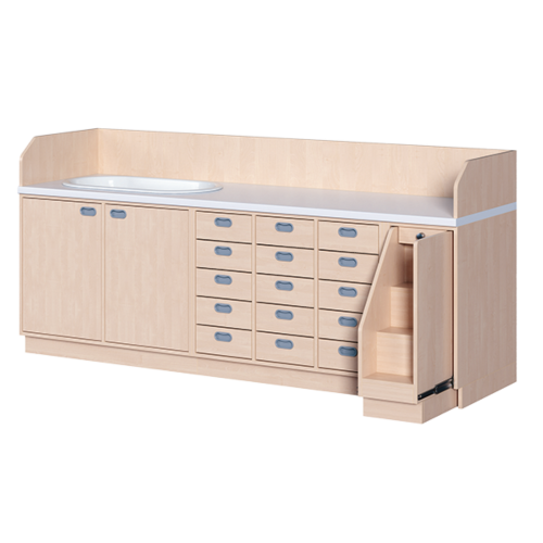 Produkt Bild Wickelkommode, vierreihig zuz&uuml;glich Badewanne WIC 4-12 9 B