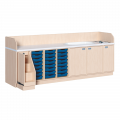 Produktbild Wickelkommode, vierreihig zuz&uuml;glich Badewanne und Waschbecken WIC 4-01 9BW