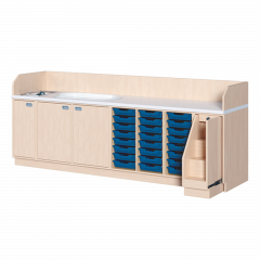 Produktbild Wickelkommode, vierreihig zuz&uuml;glich Badewanne und Waschbecken WIC 4-02 9BW