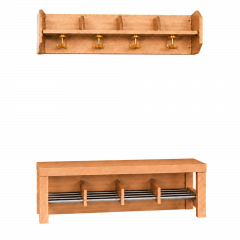 Produktbild Komplettgarderobe mit offener Ablagereihe 