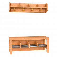 Produktbild Komplettgarderobe mit offener Ablagereihe 1171R100RF42