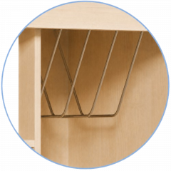 Detailbild oberer Drahtgitter-Trenner für Liegepolstermöbel 