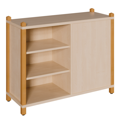 Produkt Bild Stollen-Regal, Raumteilerregal mit Mittelwand wechselseitig offen 0608 030 00