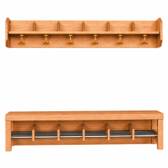 Produktbild Komplettgarderobe mit offener Ablagereihe 1171R300RF26